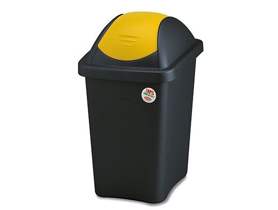 51691 - MULTIPAT szemetes 30 literes ében/sárga (STEFANPLAST 70211)