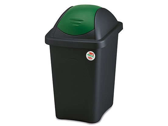 51694 - MULTIPAT szemetes 30 literes ében/zöld (STEFANPLAST 70214)