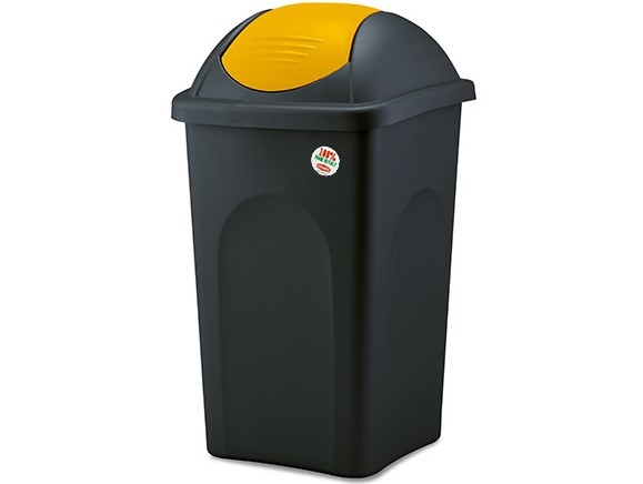 51696 - MULTIPAT szemetes 60 literes ében/sárga (STEFANPLAST 70203)