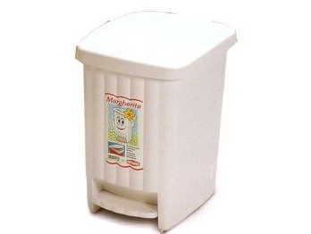 51712 - MARGERITA pedálos szemetes 20 literes fehér (STEFANPLAST 21277 )