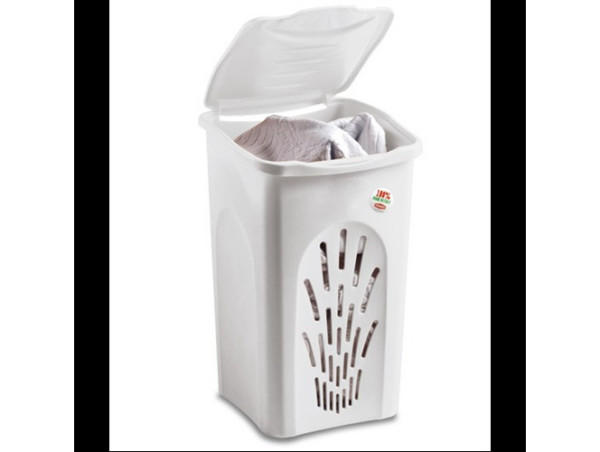 51762 - Szennyestartó lyukacsos 50 literes fehér (STEFANPLAST 70130)