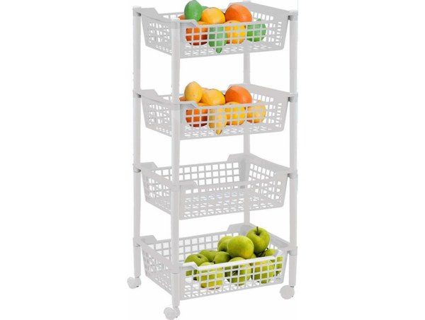 90003 - FRUIT 4 gurulós tároló műanyag kosaras (ARTEX 13.15.04)