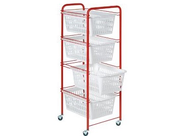 90013 - SIENA 4 gurulós tároló műanyag kosaras (ARTEX 12.12.54)