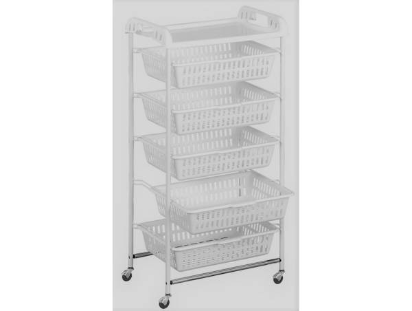 90016 - PARTY 5 gurulós tároló műanyag kosaras (ARTEX 13.17.05)