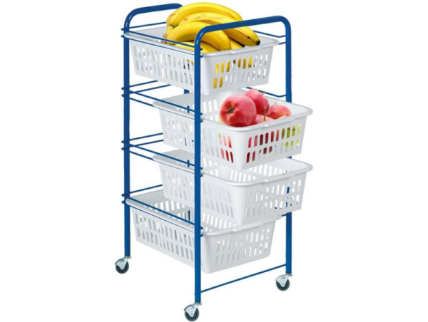 90017 - MILANO 4 gurulós tároló műanyag kosaras (ARTEX 12.12.14)