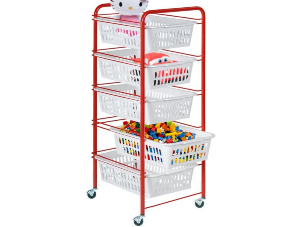 90018 - MILANO 5 gurulós tároló műanyag kosaras (ARTEX 12.12.15)