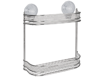 90175.png 90175 - FLOWER polc egyenes 2 részes króm (ARTEX 22.16.27)