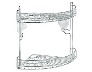 90186 - FLOWER sarokpolc 2 részes króm (ARTEX 22.16.32)