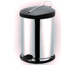 90297 - GARBY 12 literes pedálos szemetes inox (ARTEX 21.35.53)