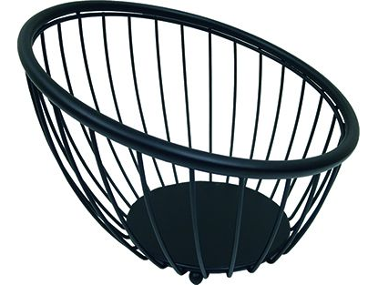 90338 - BLACK GLOBE gyümölcskosár 28 fekete epoxy (ARTEX 29.25.02)