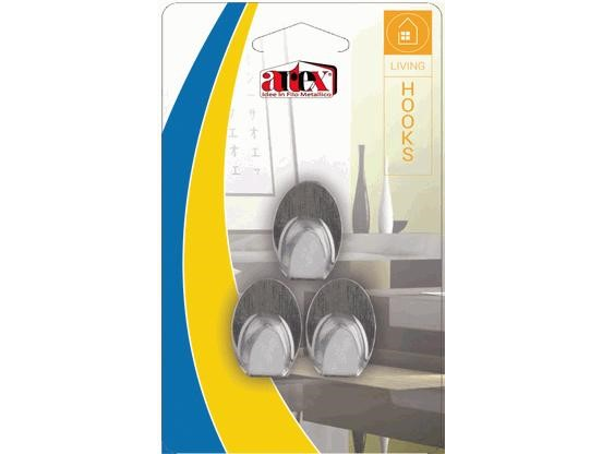 90344 - Akasztó nagy ovál 3 db inox (ARTEX 22.02.41)