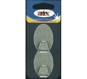 90387 - Akasztó 2 db ovál nagy inox (ARTEX 22.02.93)