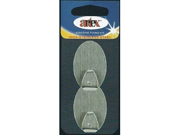 90387 - Akasztó 2 db ovál nagy inox (ARTEX 22.02.93)