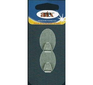 90388 - Akasztó 2 db ovál kicsi inox (ARTEX 22.02.90)