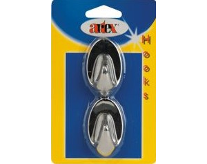 90396 - Akasztó ovál 2 db króm (ARTEX 22.02.35)