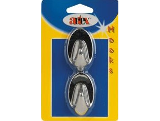 90396 - Akasztó ovál 2 db króm (ARTEX 22.02.35)