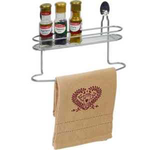 90506 - CUKY PROOF polc + kéztörlőtartó ezüst epoxy (ARTEX 29.21.19)