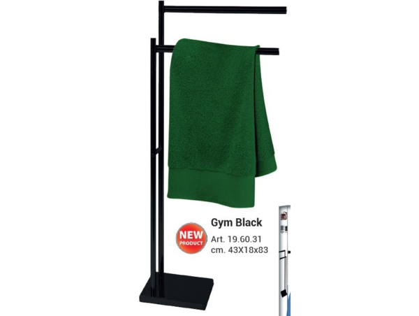 90515 - GYM BLACK törölközőtartó fekete epoxy (ARTEX 19.60.31)
