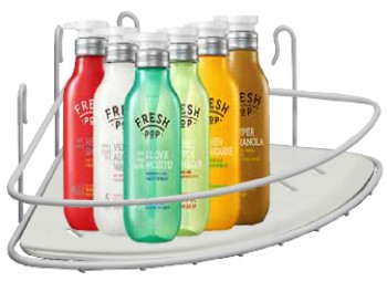 90543 - ICE sarokpolc 1 részes fehér epoxy (ARTEX 29.19.11)