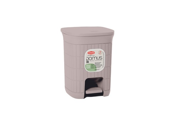 51812 - DOMUS pedálos szemetes 6 literes grézs (STEFANPLAST 90401)