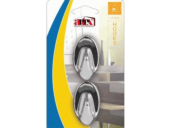 90343 - Akasztó nagy ovál 2 db króm (ARTEX 22.02.36)